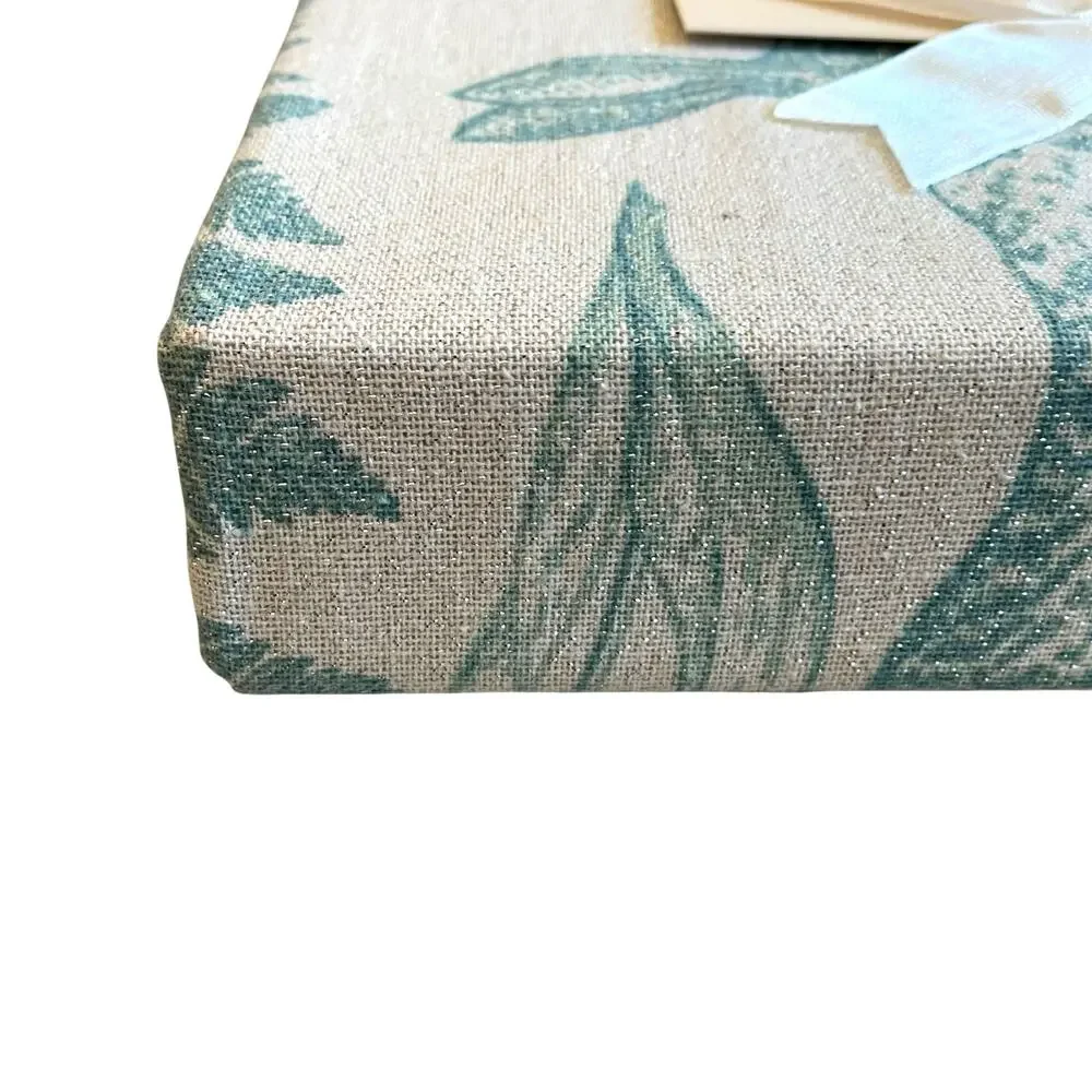 RACHEL ZOE Easter Tablecloth 60 x 84 Bunnies Ivory Green Silver Glitter New
